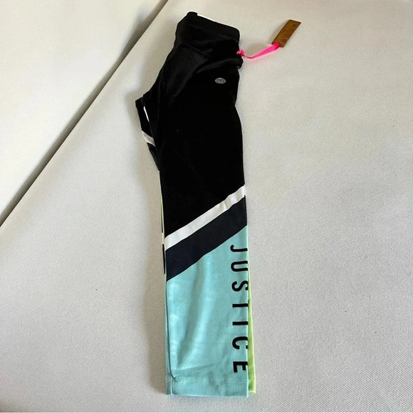 Justice Girls Ankle Collection X Color Blocked Leggings Size Small (7/8) Black - Picture 9 of 12